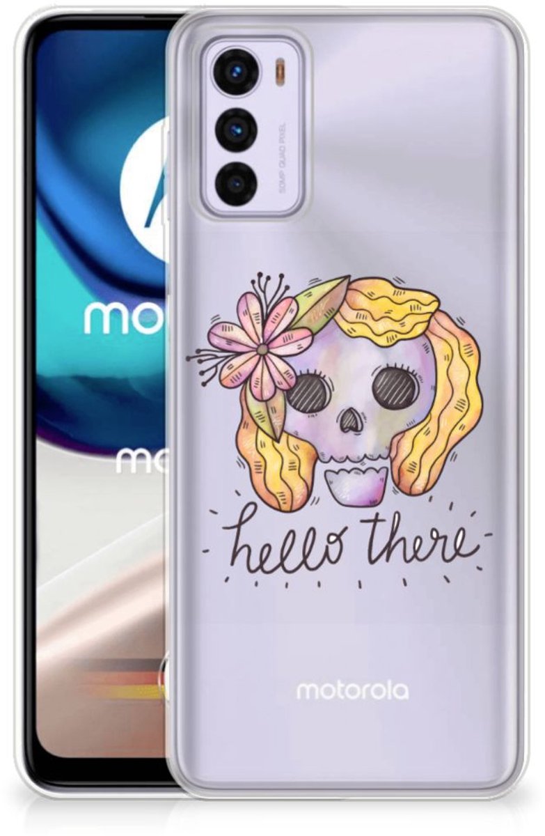 Silicone Back Case Motorola Moto G42 Boho Skull