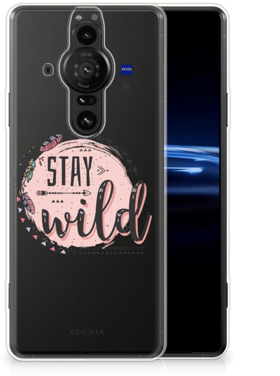 Sony Xperia Pro-I Telefoonhoesje met Naam Boho Stay Wild
