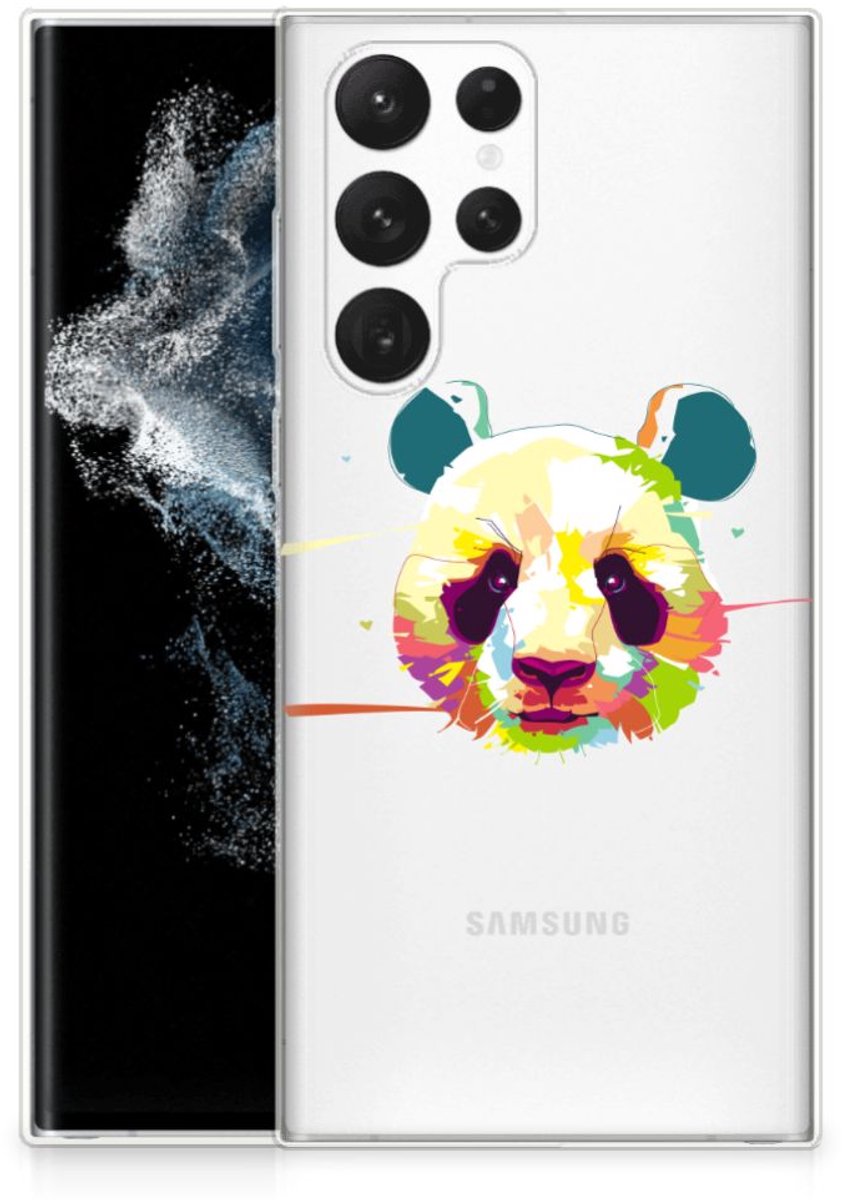 Samsung Galaxy S22 Ultra Telefoonhoesje met Naam Panda Color