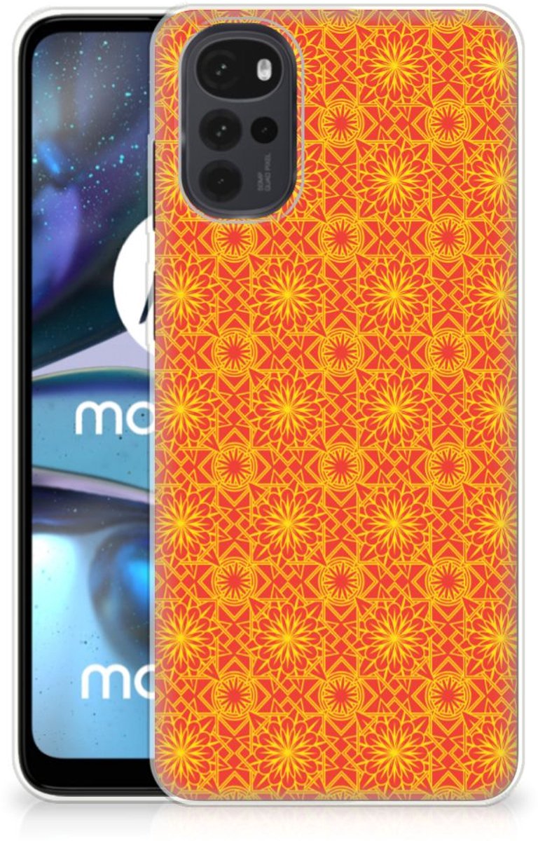Motorola Moto G22 TPU bumper Batik Oranje