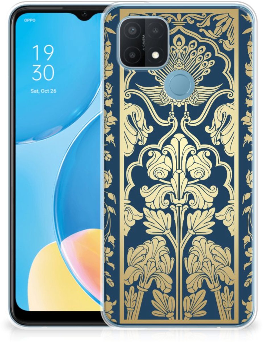 OPPO A15 TPU Case Beige Flowers