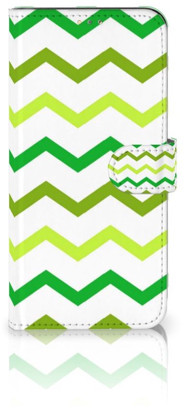 Etui pour téléphone OPPO A15 Etui à rabat Zigzag Vert