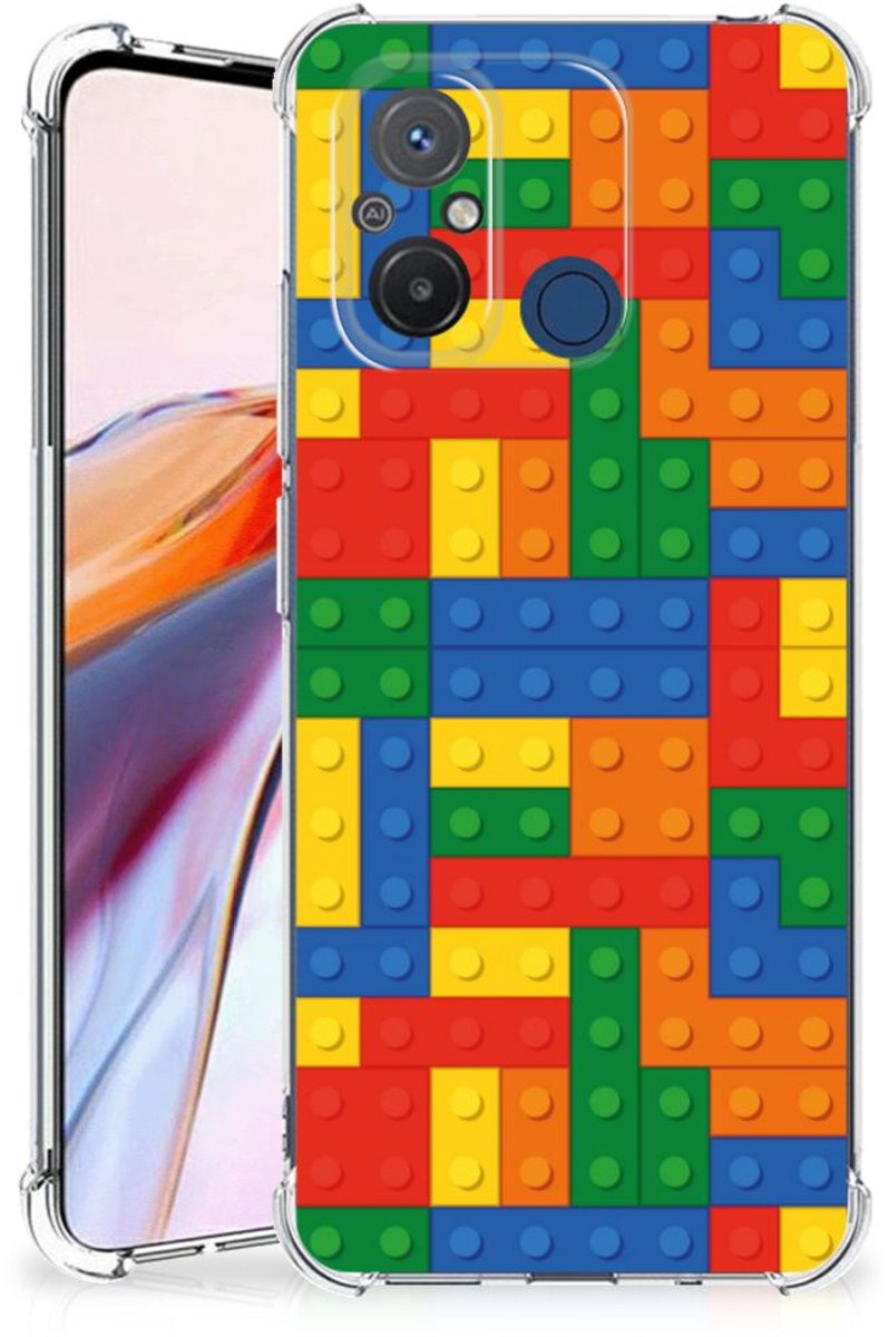 Xiaomi Redmi 12C Doorzichtige Silicone Hoesje Blokken