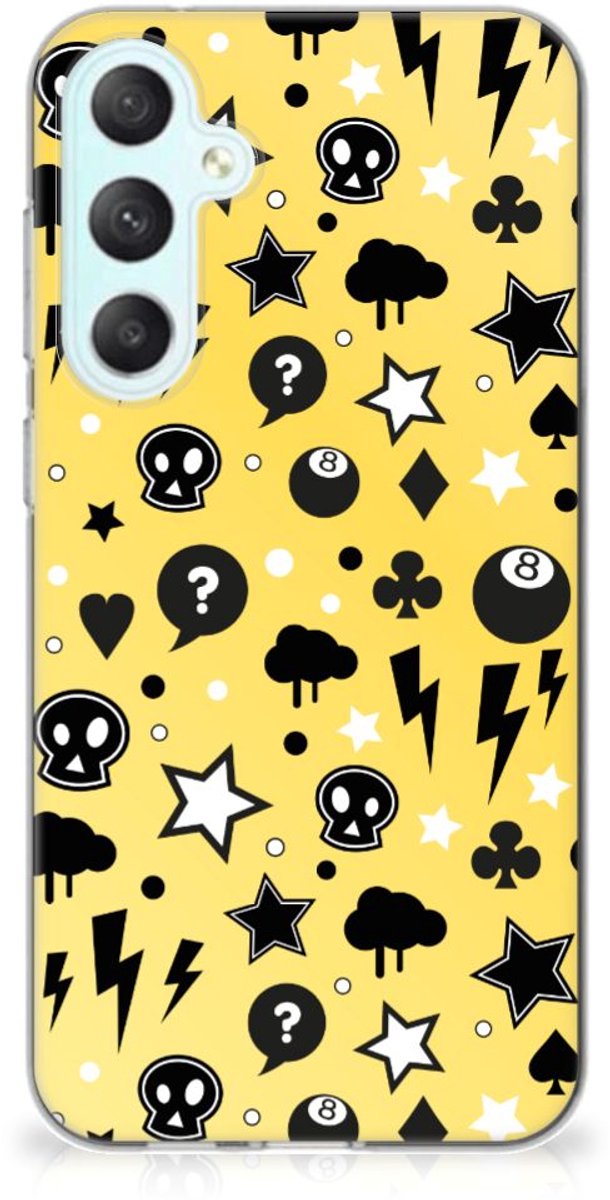 Back Cover voor Silicone Back Case Samsung Galaxy S23 FE Punk Geel