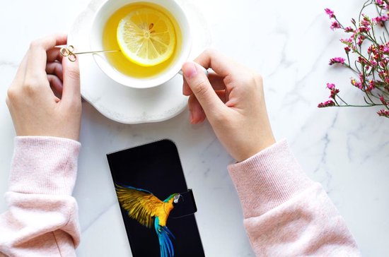 iPhone 15 Telefoonhoesje met Pasjes Papegaai