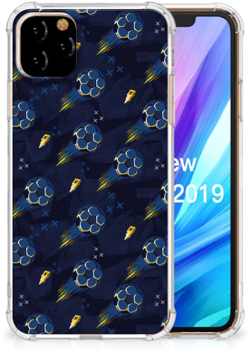 Doorzichtige Silicone Hoesje voor Apple iPhone 11 Pro Max Voetbal