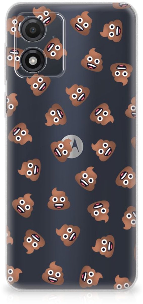 TPU bumper voor Motorola Moto E13 Poep Emojis
