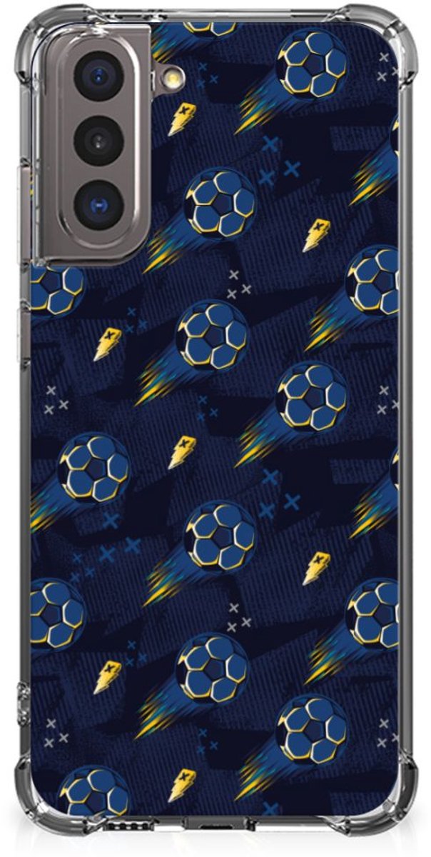 Doorzichtige Silicone Hoesje voor Samsung Galaxy S21 Voetbal