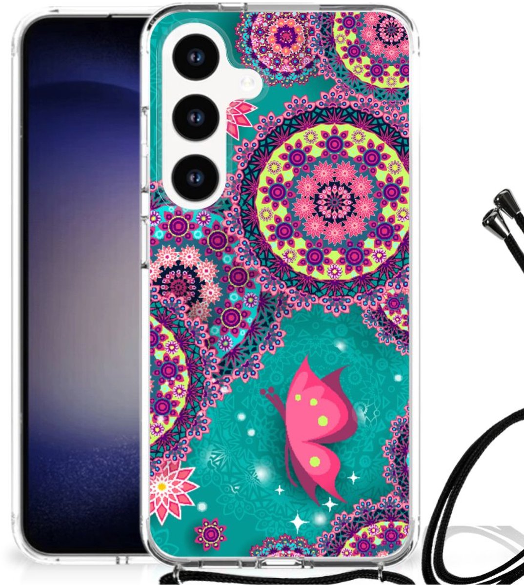 Samsung Galaxy S24 Back Cover Cirkels en Vlinders