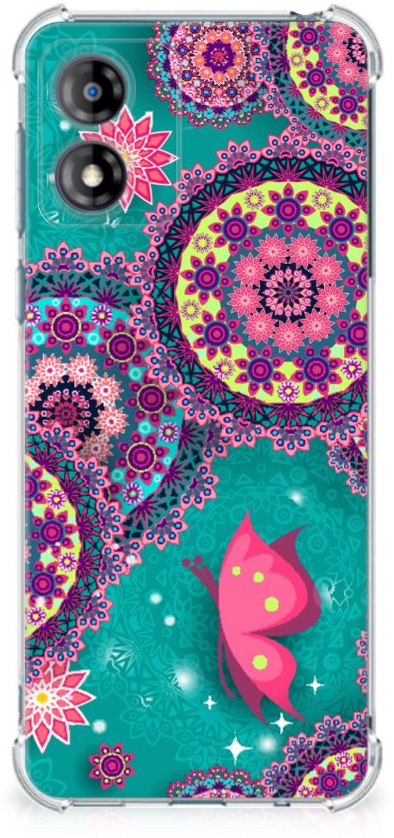 Back Cover voor Motorola Moto E13 Back Cover Cirkels en Vlinders