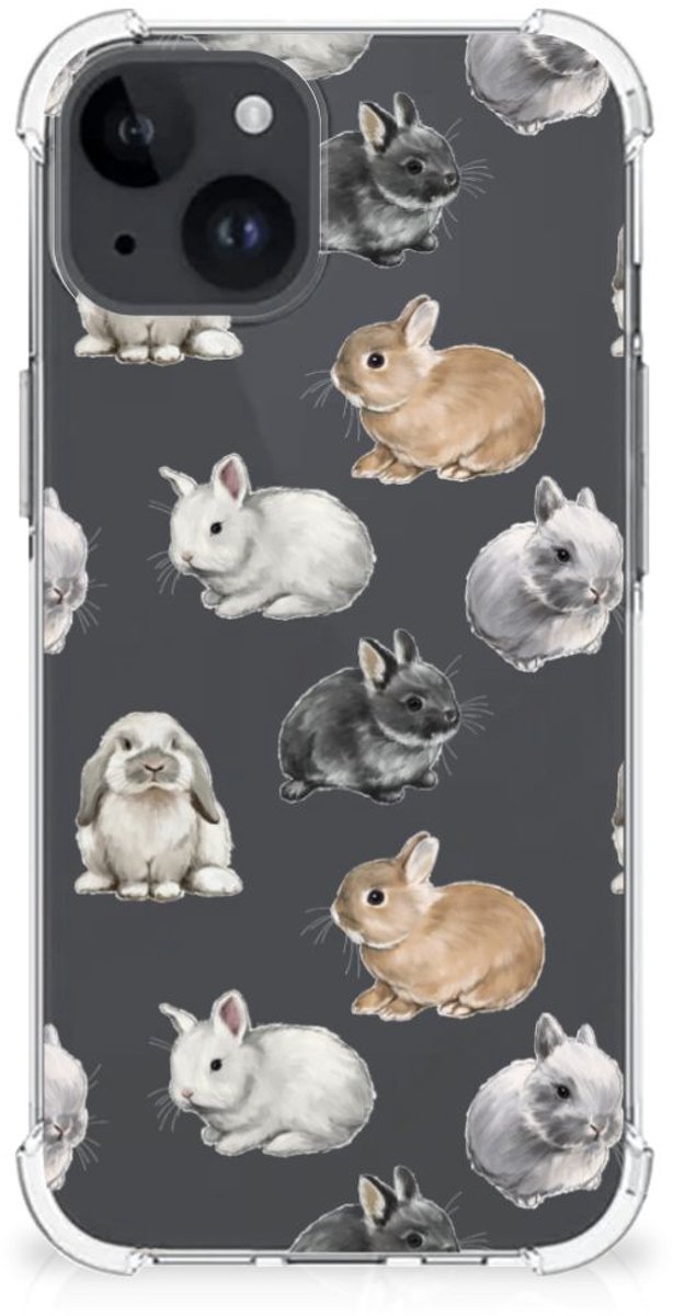 Case Anti-shock voor iPhone 15 Plus Konijntjes