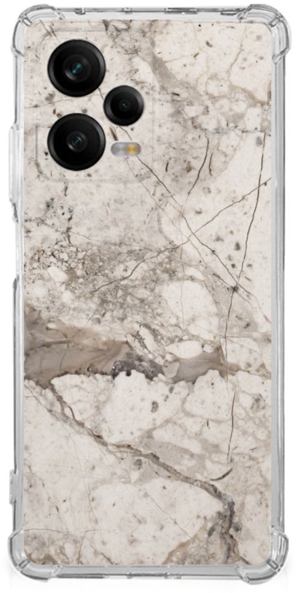 Xiaomi Redmi Note 12 Pro Anti-Shock Hoesje Marmer Beige