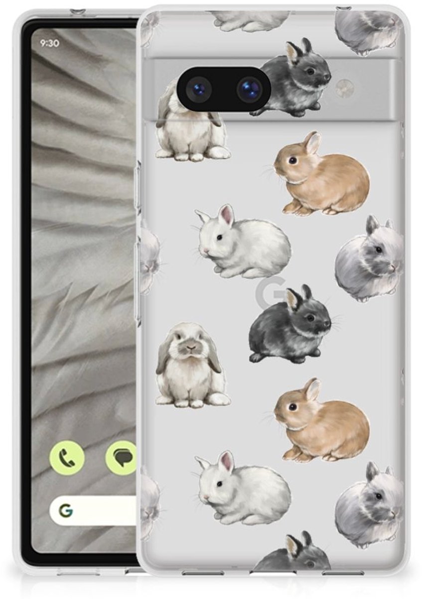 TPU Hoesje voor Google Pixel 7A Konijntjes
