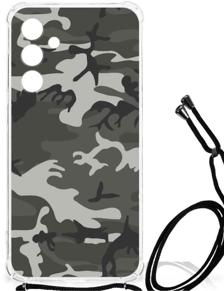 Samsung Galaxy A55 Doorzichtige Silicone Hoesje Army Light