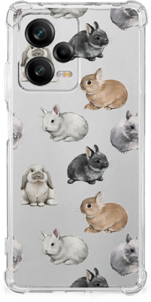 Case Anti-shock voor Xiaomi Redmi Note 12 Pro Plus Konijntjes