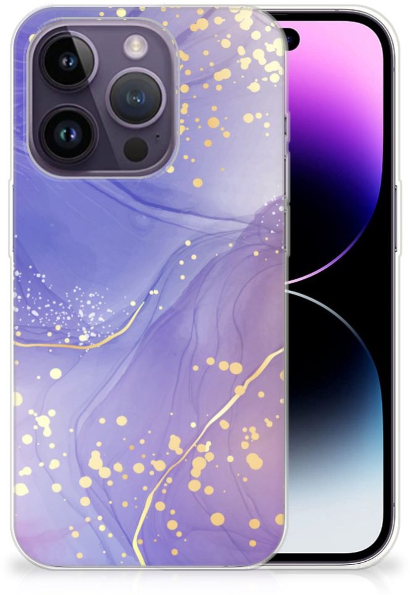 Hoesje maken voor Apple iPhone 14 Pro Watercolor Paars