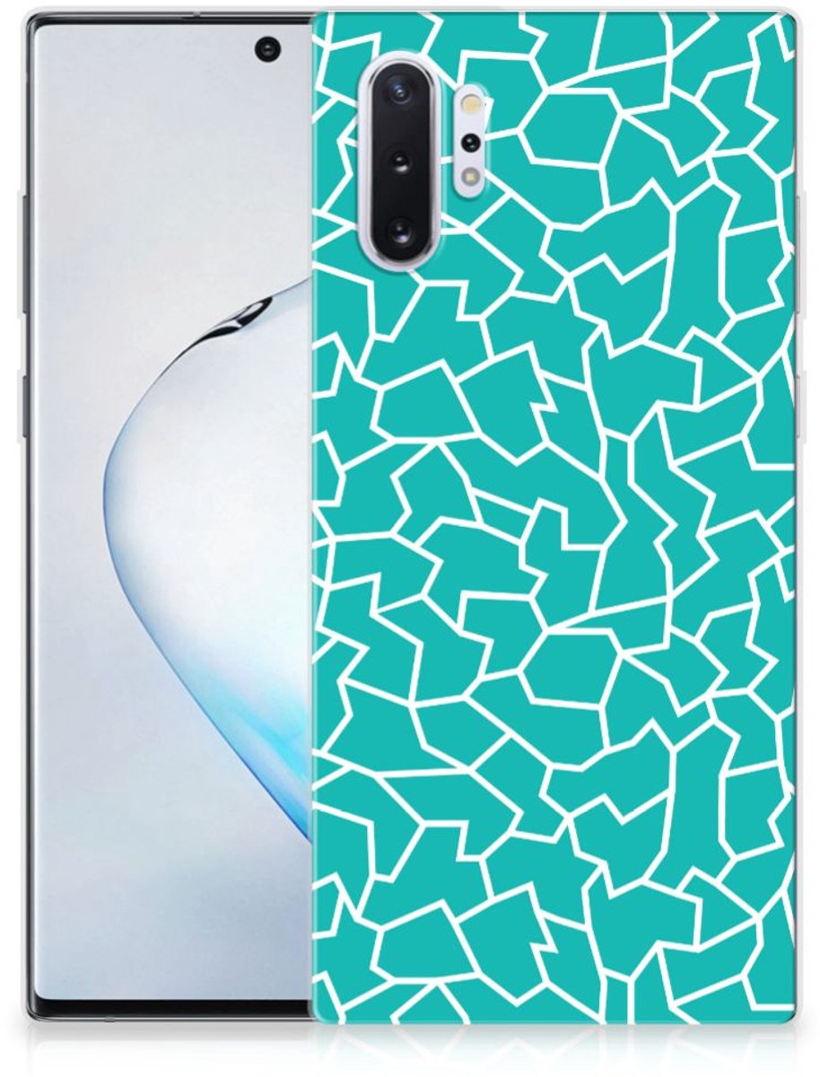 Samsung Galaxy Note 10 Plus Hoesje maken Cracks Blue