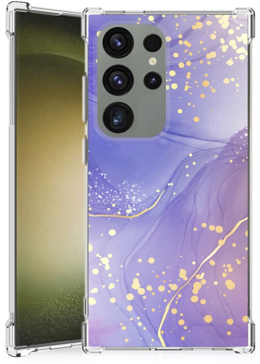 Back Cover voor Samsung Galaxy S24 Ultra Watercolor Paars