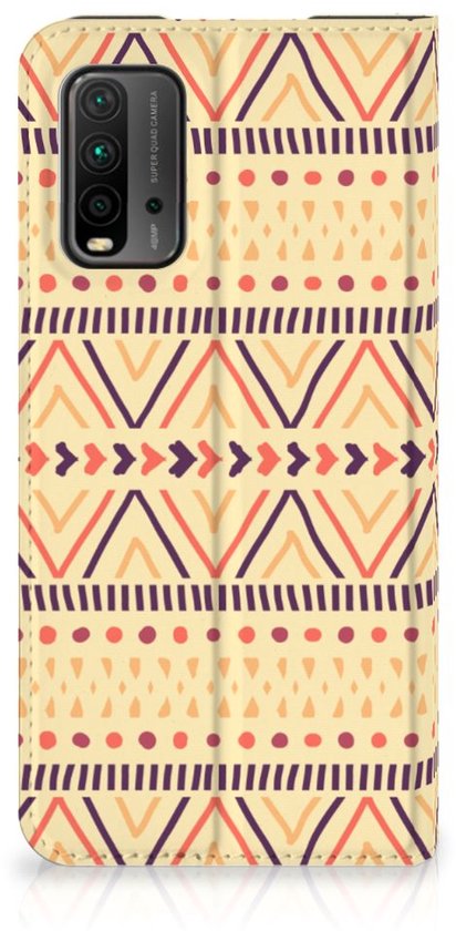 Étui pour téléphone portable Xiaomi Poco M3 | Redmi 9T Wallet Bookcase Aztec Yellow