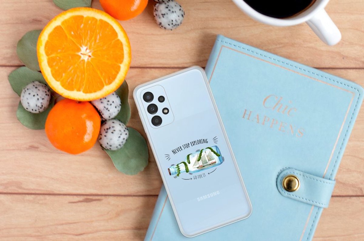 Samsung Galaxy A13 4G Telefoonhoesje met Naam Boho Bottle
