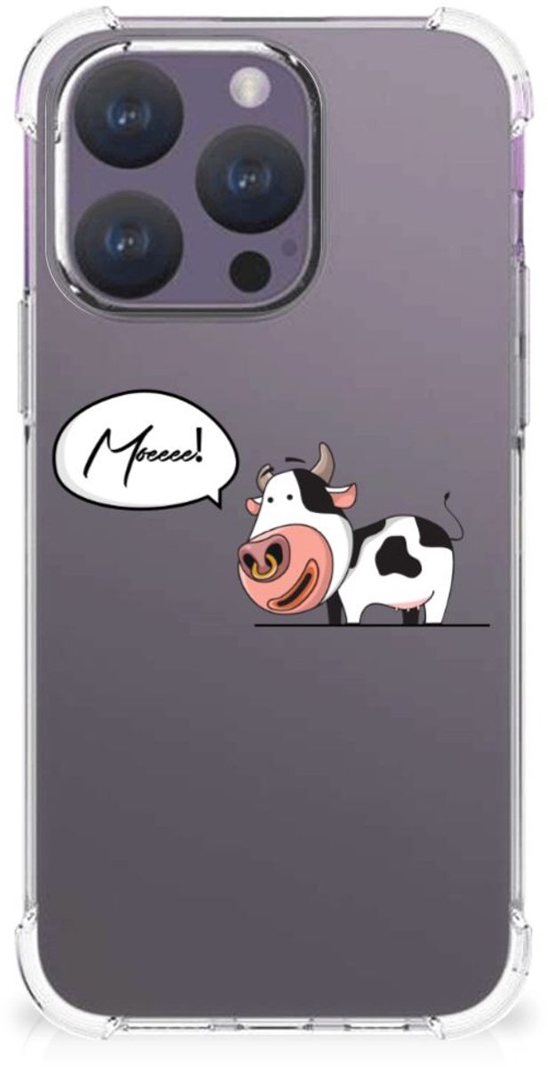 iPhone 15 Pro Stevig Bumper Hoesje Cheeky Cow