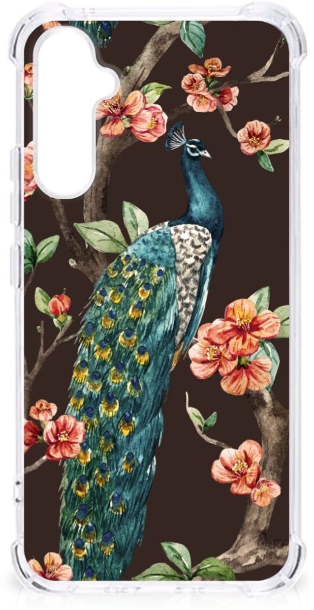 Samsung Galaxy A34 Case Anti-shock Pauw met Bloemen