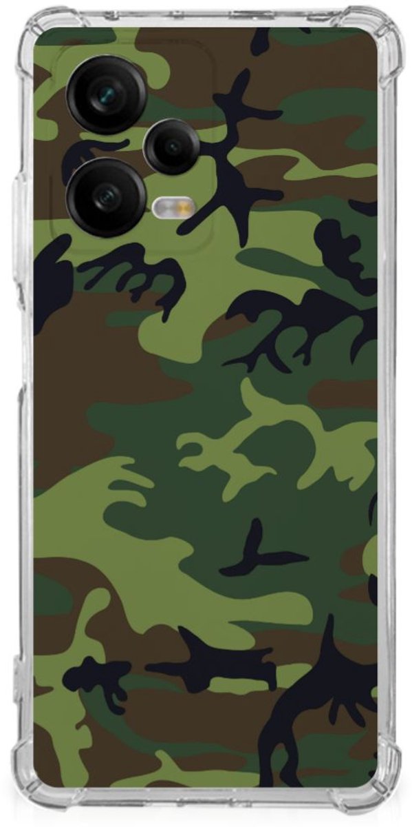 Xiaomi Redmi Note 12 Pro Doorzichtige Silicone Hoesje Army Dark