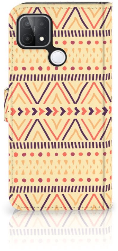 Etui portefeuille OPPO A15 Etui pour téléphone portable Aztec Yellow