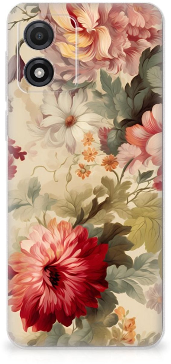 TPU Case voor Motorola Moto E13 Bloemen
