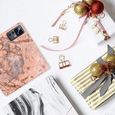 Coque de téléphone Xiaomi 12T | 12T Pro Wallet Book Case Marbre Oranje