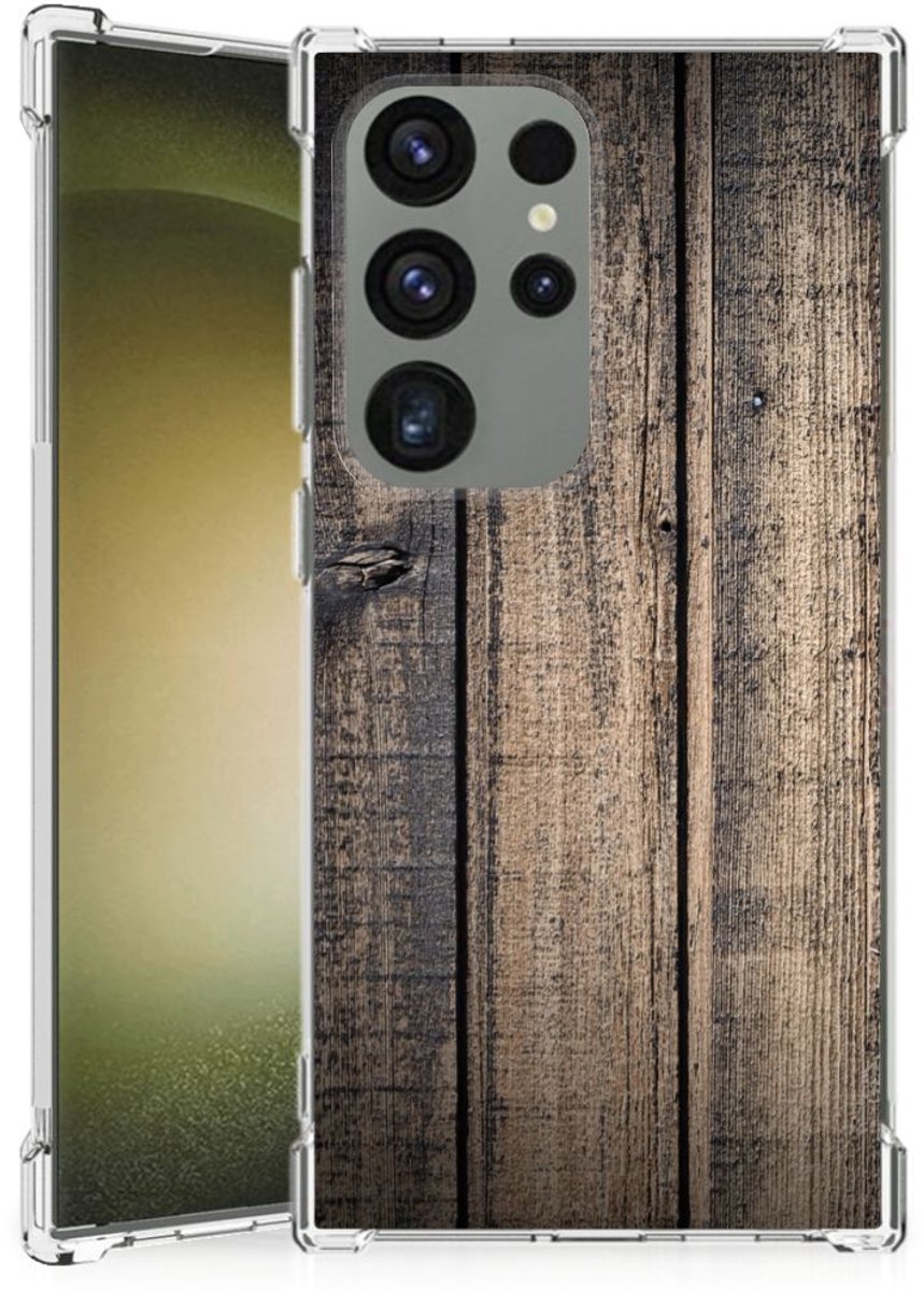 Samsung Galaxy S24 Ultra Stevig Telefoonhoesje Steigerhout