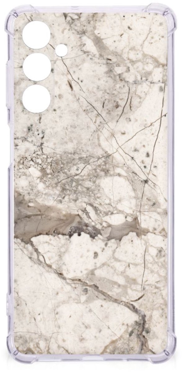 Samsung Galaxy M54 Anti-Shock Hoesje Marmer Beige