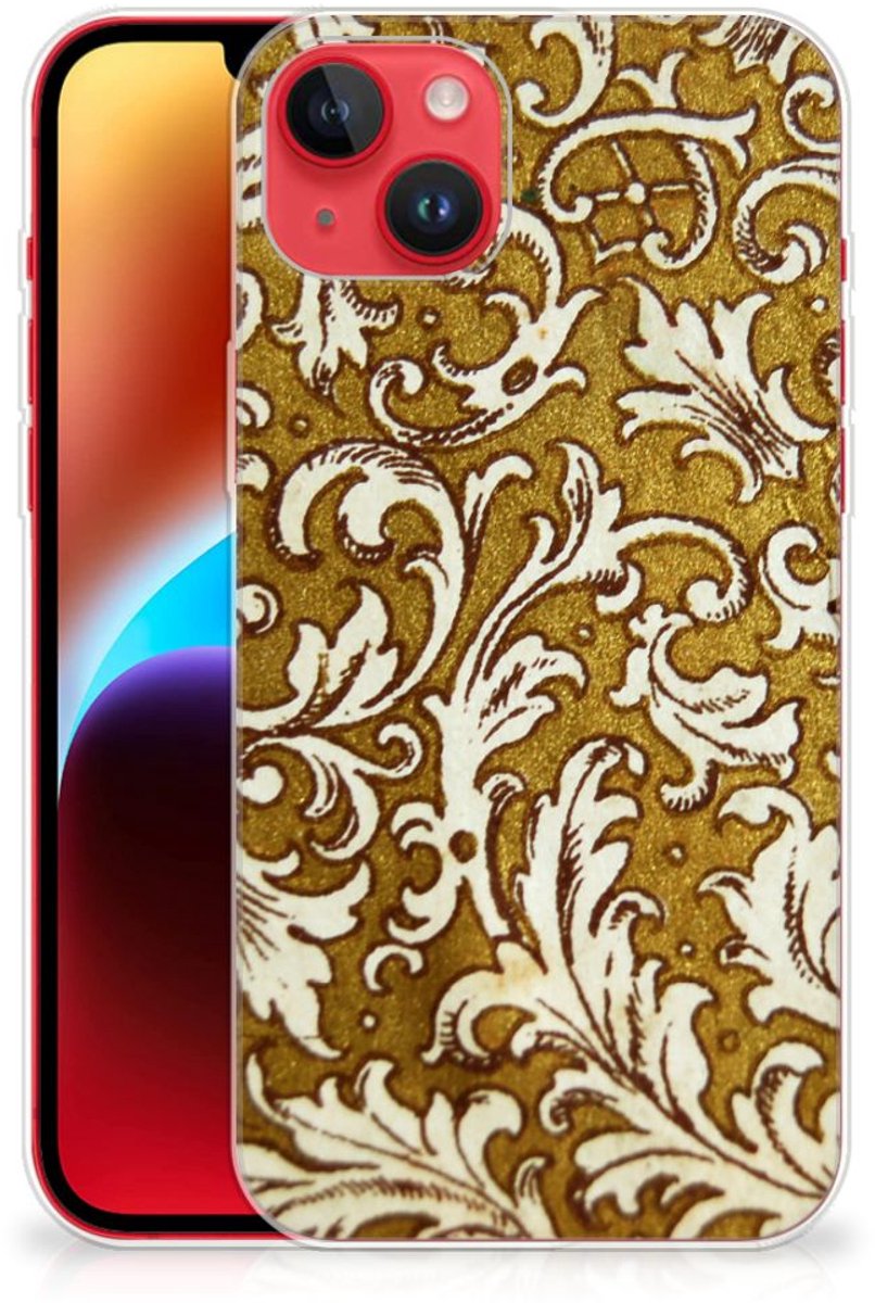 Siliconen Hoesje iPhone 14 Plus Barok Goud