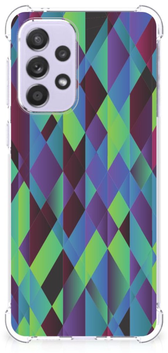 Samsung Galaxy A33 Shockproof Case Abstract Green Blue