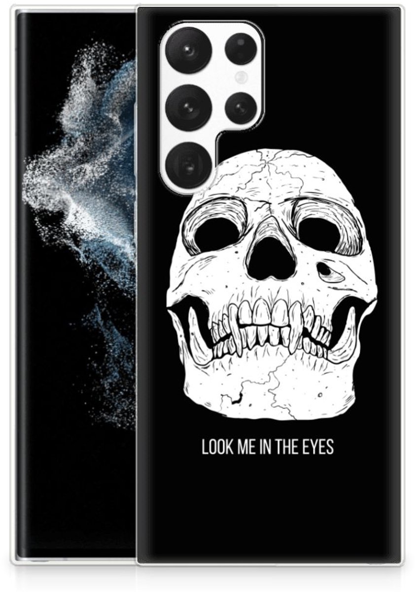 Silicone Back Case Samsung Galaxy S22 Ultra Skull Eyes