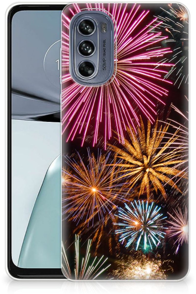 Motorola Moto G62 5G Silicone Back Cover Vuurwerk
