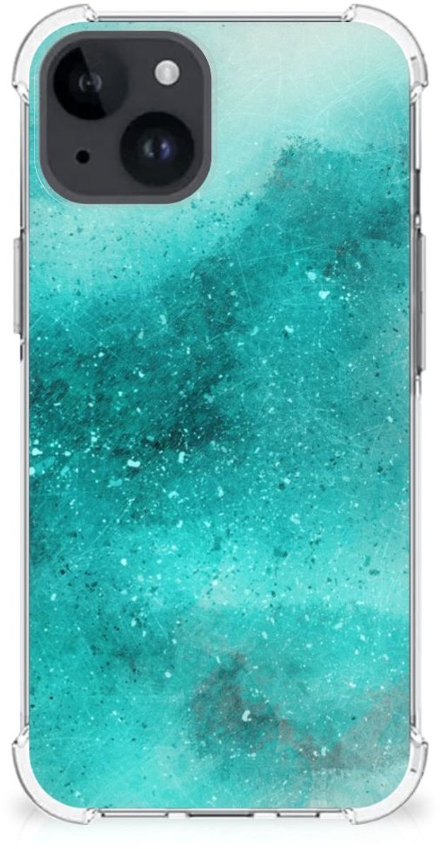 Back Cover iPhone 15 Painting Blue
