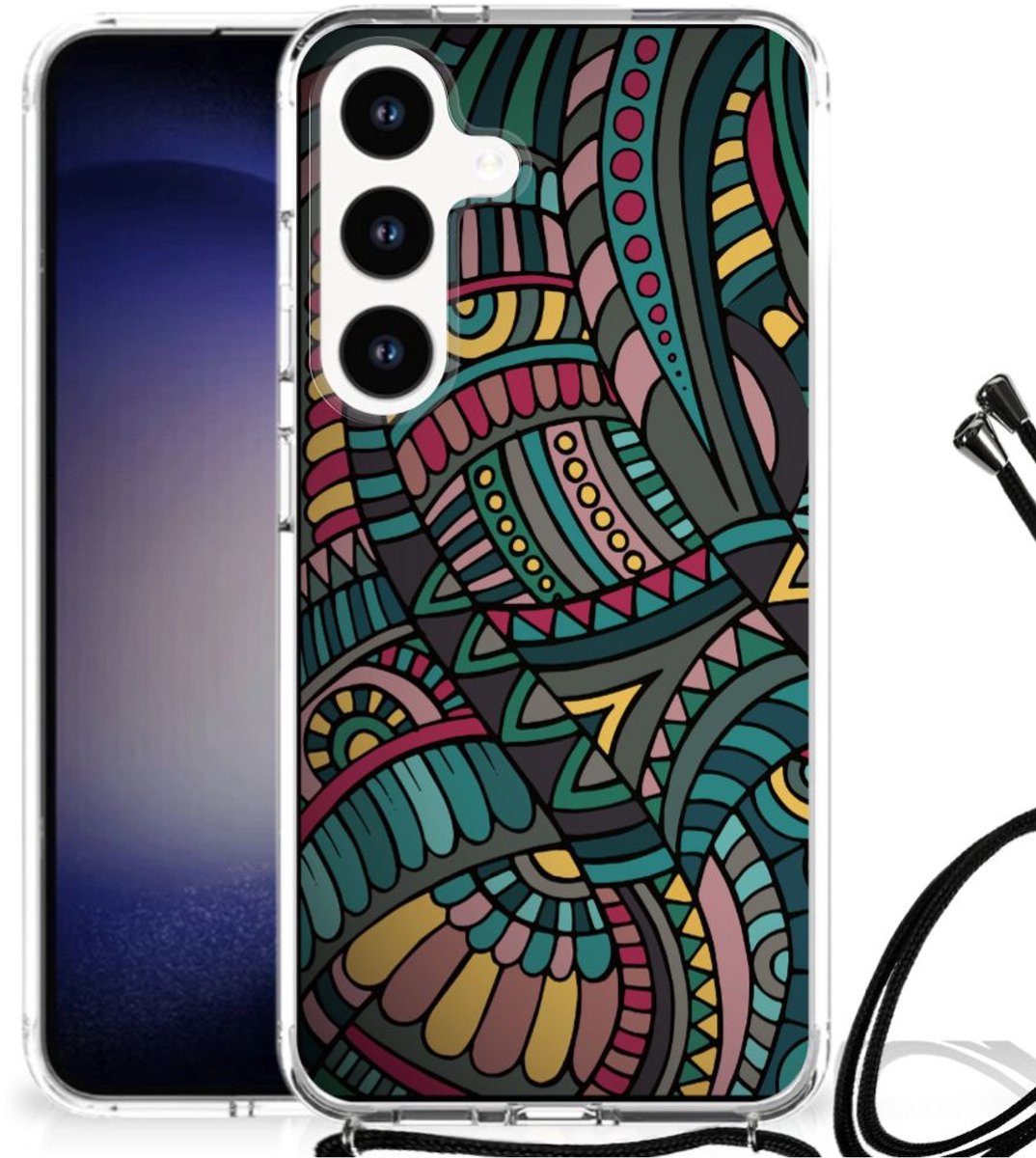 Samsung Galaxy S24 Doorzichtige Silicone Hoesje Aztec