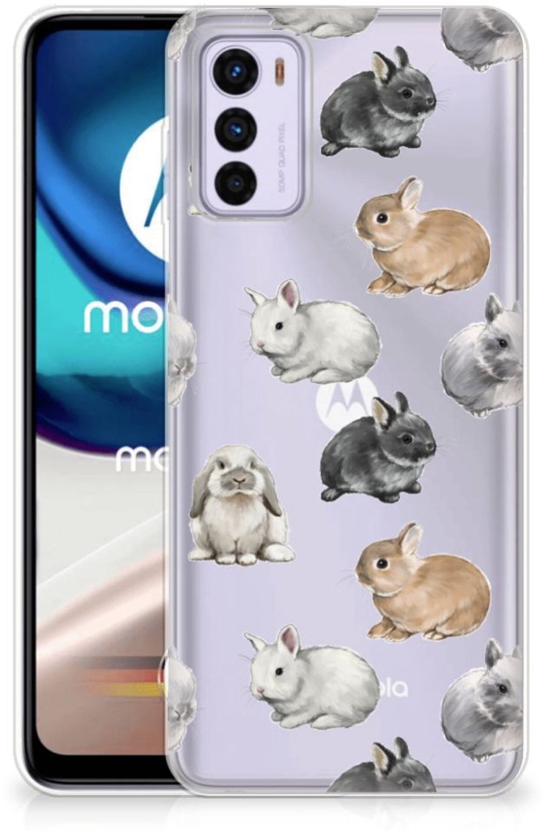 TPU Hoesje voor Motorola Moto G42 Konijntjes