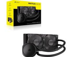 CORSAIR NAUTILUS 240 RS - CPU Vloeistofkoeler - 240 mm Radiator - 2x RS120 fans -Zwart (Geschikt voor LGA 1851/1700, AMD AM4/AM5)