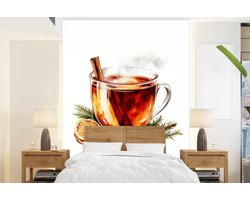 Behang - Fotobehang Thee - Warm - Winter - Sfeer - Breedte 160 cm x hoogte 220 cm