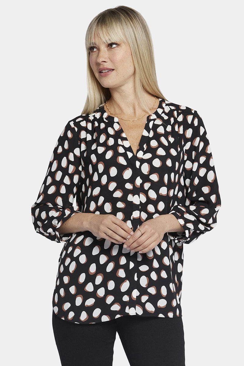 Pintuck Blouse Stippenprint