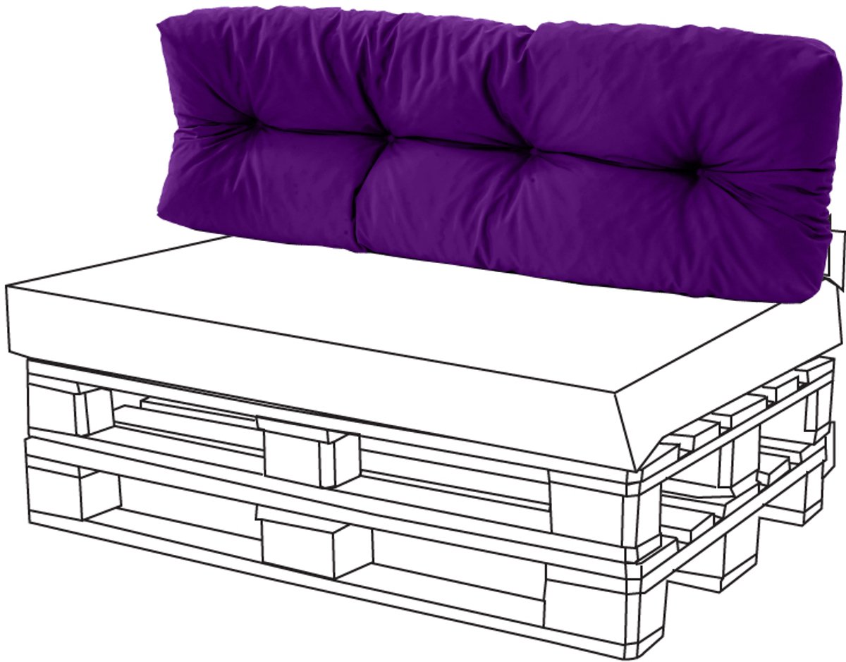 Buiten Palletkussens - Getufte Tuinkussens voor Palletbank - Palletkussen - Rugkussens voor Pallet - Waterbestendig Zitkussen - (Lang rugkussen) Waterbestendig lang rugkussen voor palletbank, getufte tuinkussens in het grijs, geschikt voor buiten.