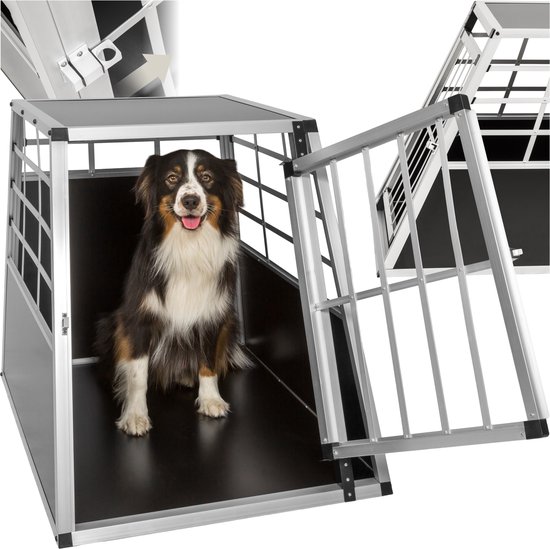 tectake® - Autobench hondenbench - 65 x 90 x 69,5 cm - Schuine wand