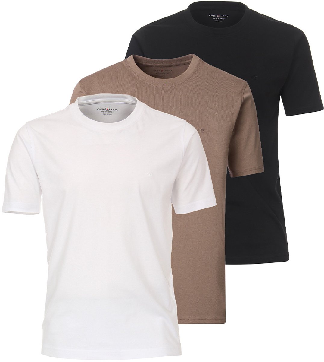 CASAMODA Heren t-shirt 3 pack Basic