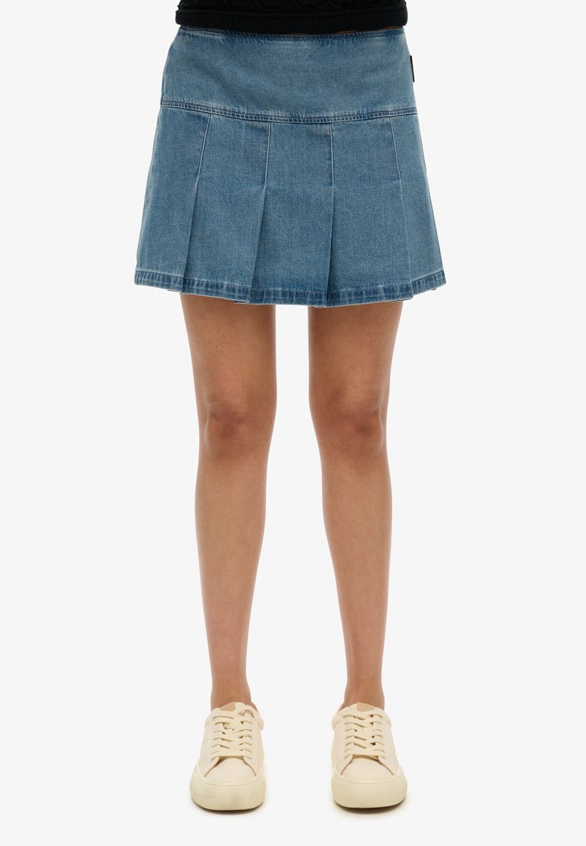 Superdry Geplooide minirok met patches Dames Rokken Vintage Wh