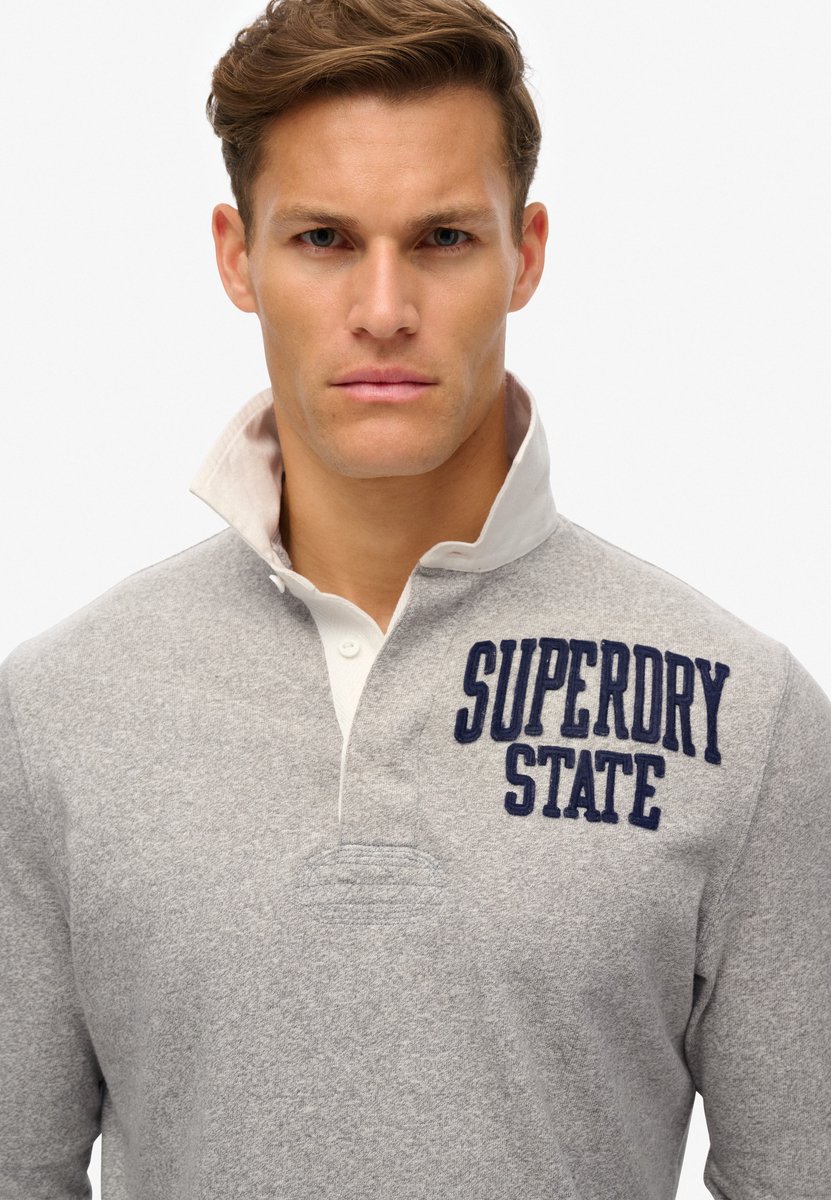 Superdry Athletic rugby top Heren Tops Grijs