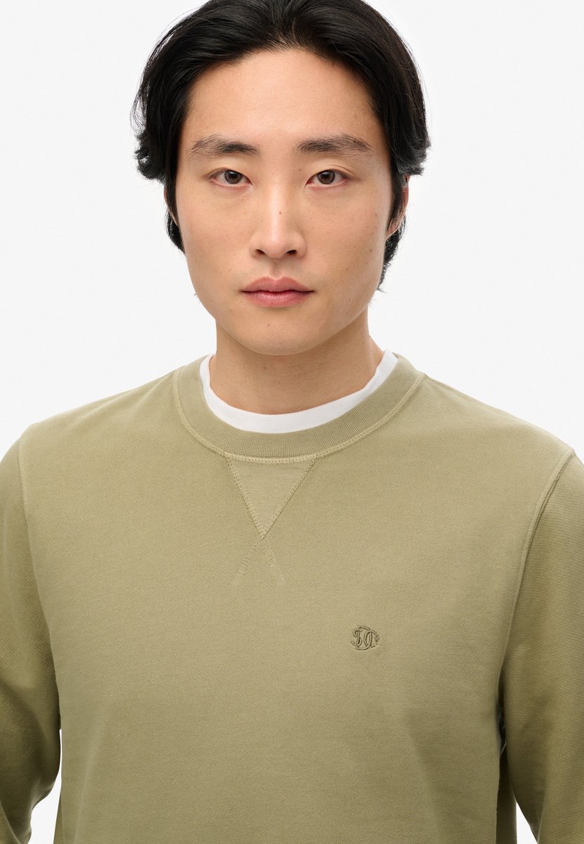 Superdry Classic Essential Sweater Heren Olijfgroen