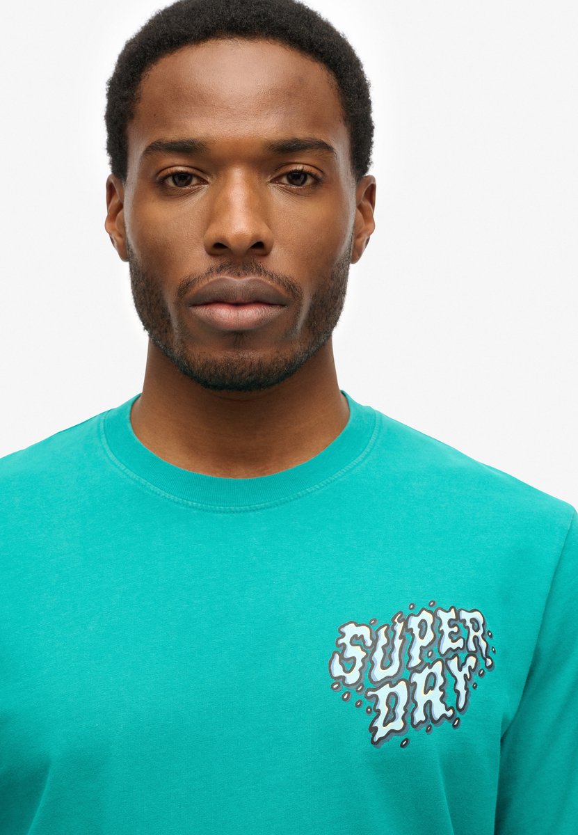 Superdry Outdoor Narrative T-shirt met losse pasvorm Heren T-shirts Blauw