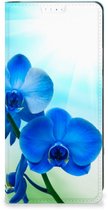 Étui support avec photo Motorola Edge 40 Pro , coque de téléphone , Blauw orchidée